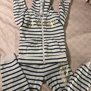 Old Navy Navy and White Striped Hoodie